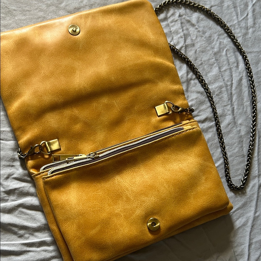 Street Level Mustard Embroidered Crossbody Bag - Picture 4 of 14
